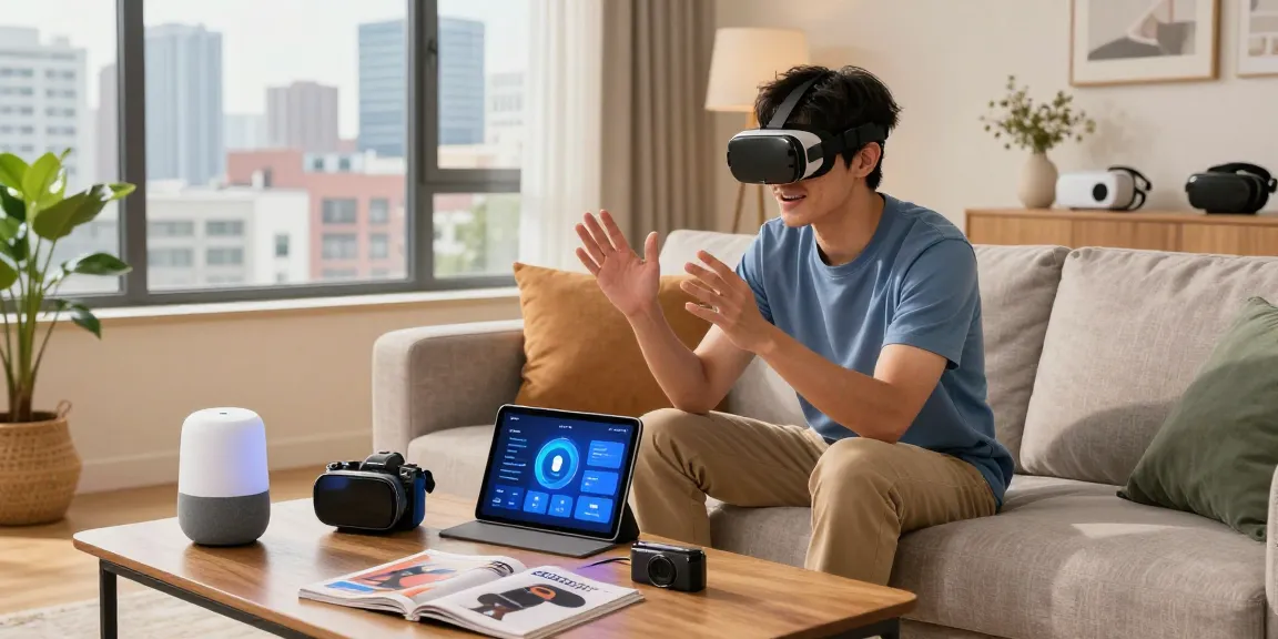 Enthusiast engaging with gadgets and tech gourmeticat in a modern urban setting showcasing innovative devices.